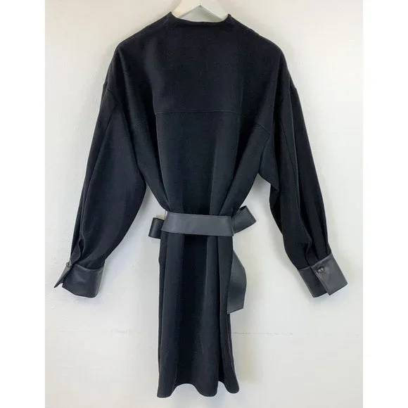 NWT Vince tied-waist V-neck dress Size L - Picture 6 of 8